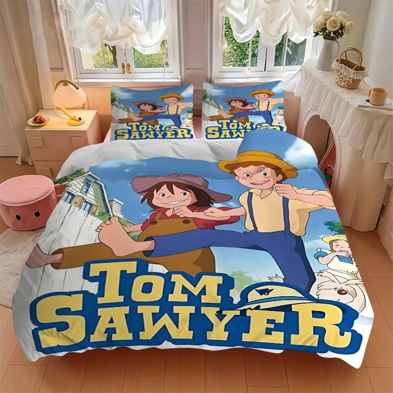 3pcs Tom Sawyer Duvet Cover Set - Includes 1 Duvet Cover and 1/2 Pillowcases (No Insert) yy251107166