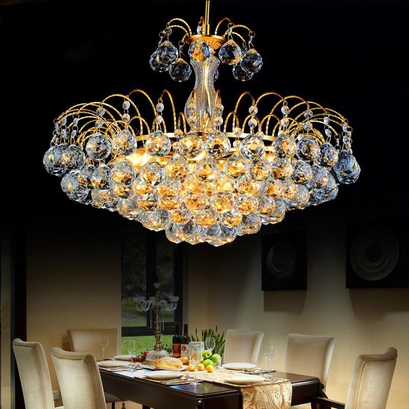 Led Crystal Lamp Cozy Bedroom Lamp European-style Living Room Chandelier Romantic Dining Room Lamp Study Lamp