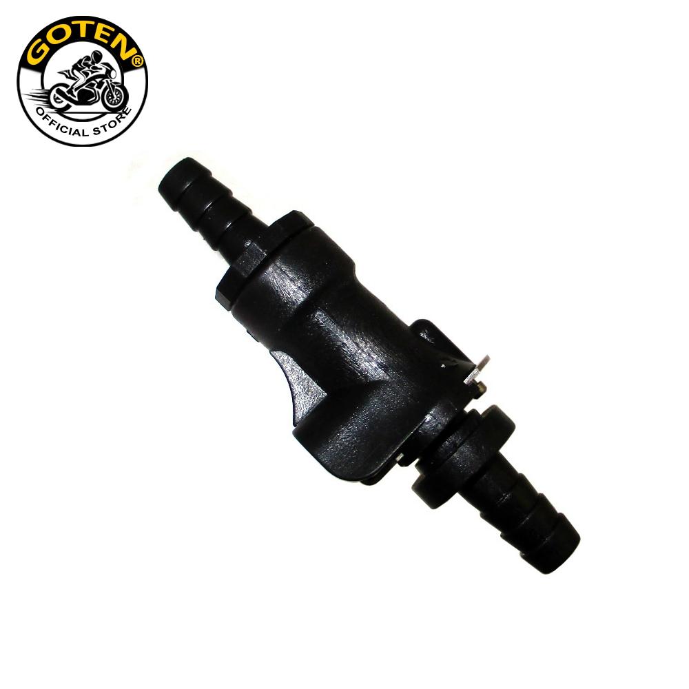 Goten Fuel Gas Line Quick Connect Disconnect 5/16" Motorcycle Atv Single Shut Off Fuel Filters5