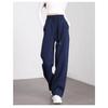Fashionable High-Waisted Fleece-Lined Wide-Leg Pants for Women Autumn and Winter, Warm and Cozy Banana Trousers
