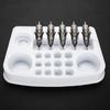 12Pcs Disposable Plastic Tattoo Cartridge Color Tray Needle Holder Stand Trays Tattoo Plate