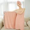 Юбка для ванны, мягкое абсорбирующее утолщенное с окантовкой, носимое банное полотенце для взрослых женщин, обернутое грудью