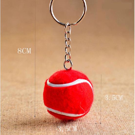 6 Color Key Chain Tennis Ball Metal Keychain Car Key Chain Key Ring sports chain sliver color pendant Hot Selling #17112 4