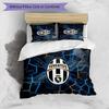 Juventus FC С принтом 3 шт. Комплект постельного белья Мягкий, приятный для кожи, стирающийся Пододеяльник и Наволочки Комплект Для всех сезонов Спальня