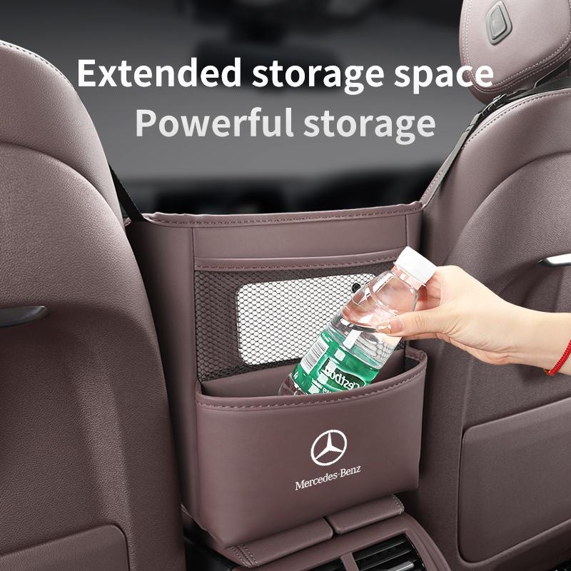 Car Seat Middle Hanging Storage Bag Crevice Pocket Accessories For Benz W202 W212 W126 W140 W168 W177 CLS GLE GLC GLS CLA c6