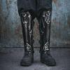 LARP Fantasy Leg Protection / LARP Armor Legs Protection / Blackened Dwarf Style Greaves / Steel Armor of Dwarven - Handcrafted