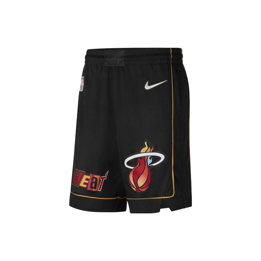 Nike NBA Miami Heat City Edition Mixtape Basketball Shorts Black Men Streetwear DB4140-010