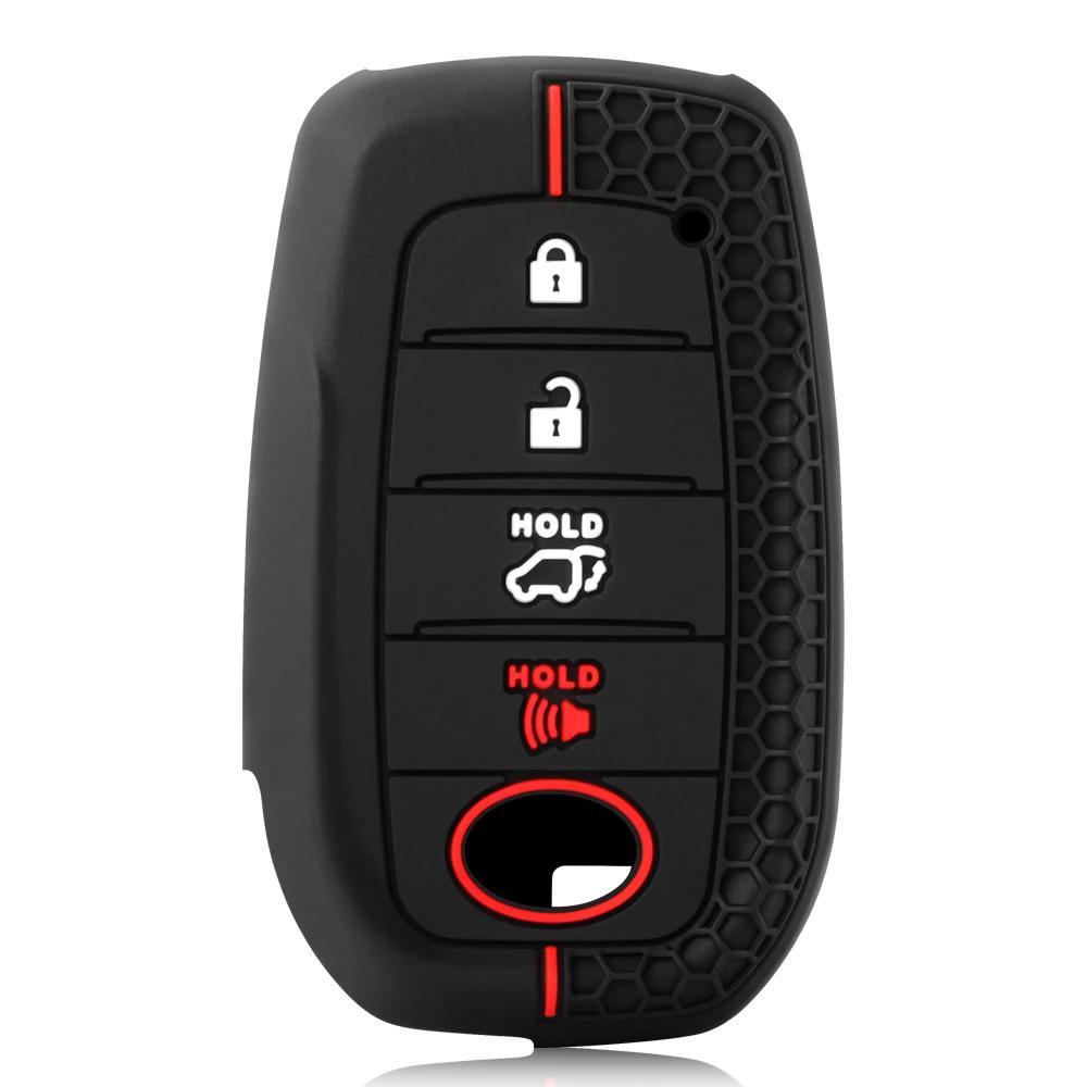 Силиконовый чехол для автомобильного ключа для Toyota Land Cruiser 200 Prado Crown Tlk 200 Yaris Cross Hilux Innova Rav4 Fortuner Camry 55 50