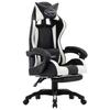 VidaXL Gaming Armchair with Footrest Reclining Chair Computer Armchair Work Office Interior White and 287991