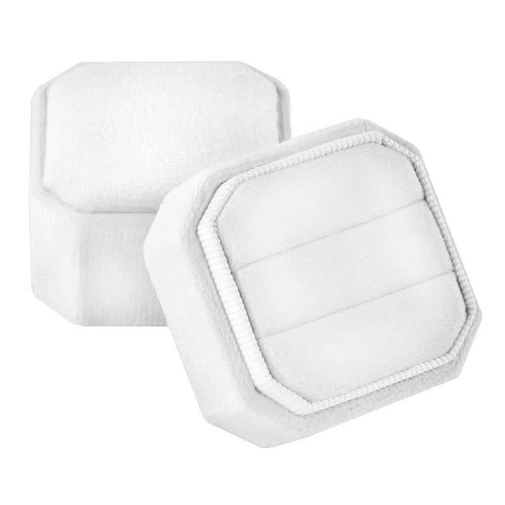 Бархатная шкатулка для драгоценностей со съемной крышкой, упаковочная коробка, высококачественный чехол для хранения с двойным кольцом, свадьба