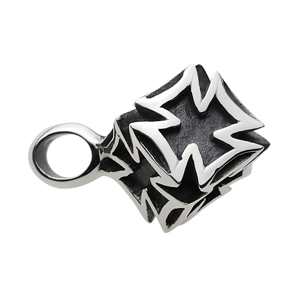 Подвеска-кубик Железный крест fp0290 [Figmart] [Серебряный аксессуар]