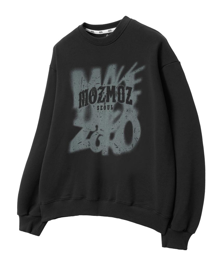 MOZMOZ Heys Seoul Graphic Oversized Sweatshirt Black
