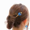 Sea Drop Glowing Firefly Dragonfly 22mm Single Hair Japanese Japanese Hair Accessory Hairpin, Glass, Ball, Blue, Bead, Luminous, Gold, Ornament,