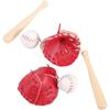 Sets of Miniature Baseball Bat Glove Ball Baseball Cake Decorations for Doll House Accessories Party Favors Sports Toys