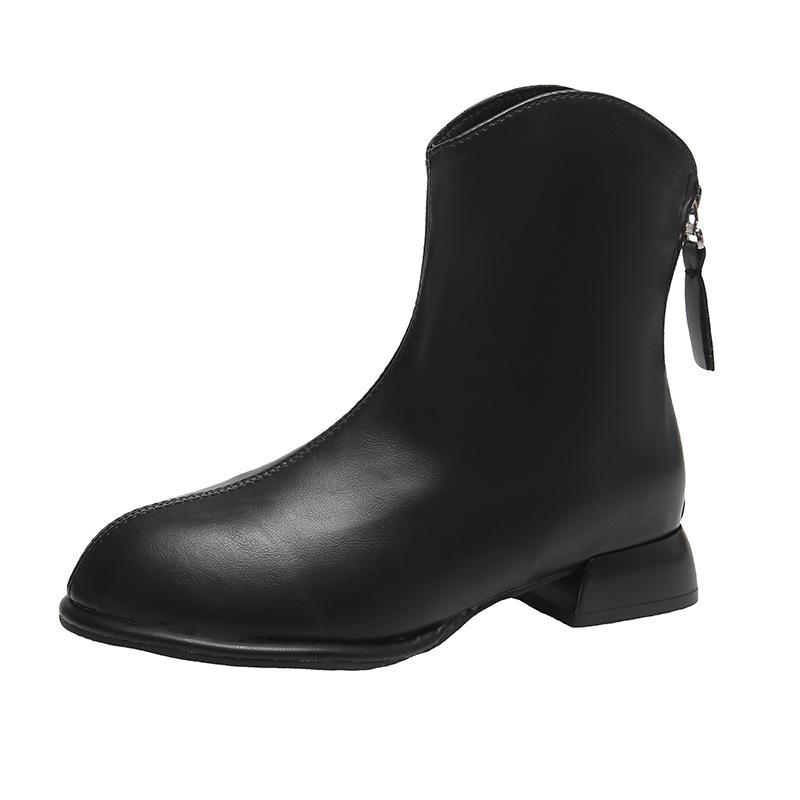 Туфли Fat Feet Wide Fat Versatile Small Short Boots Women's Thick Cabbies Fashion Boots 43