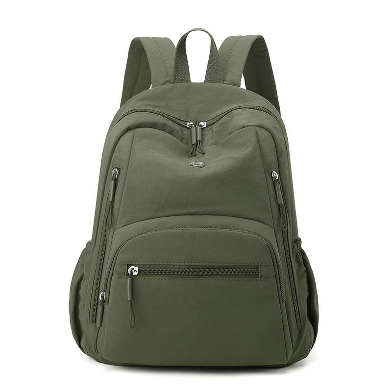 Lightweight Water-proof Nylon Student Schoolbag Trendy Leisure Large Capacity Simple Backpack Junior High School Campus Backpack