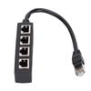 3-in-1 RJ45 Splitter Adapter Cable - 1 Male To 2/3 Female Connector for Network Extension
