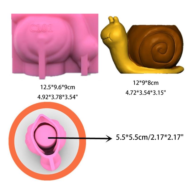 Бетон Силиконовая форма для цветочного горшка 3D Улитки Суккуленты Цемент Гипс Форма Форма для мыла свечи Декор для офиса дома