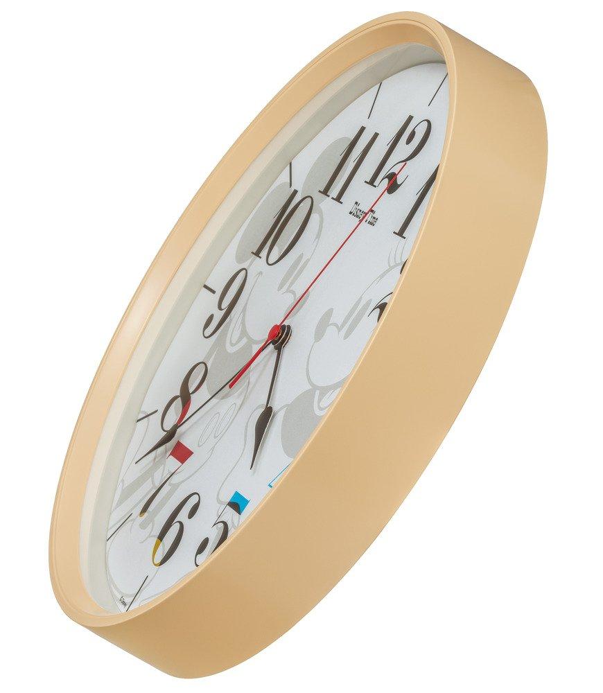 Seiko Clock Wall Clock Character Disney Mickey Mouse Minnie Mouse Radio Wave Analog Mickey Friends Disney Time Light Brown FW584A &