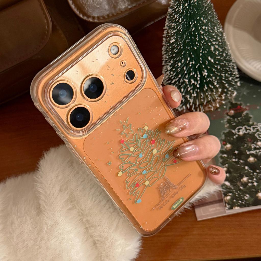 Прозрачный чехол для телефона с рождественской елкой для iPhone 17 и iPhone 17 Pro Max
