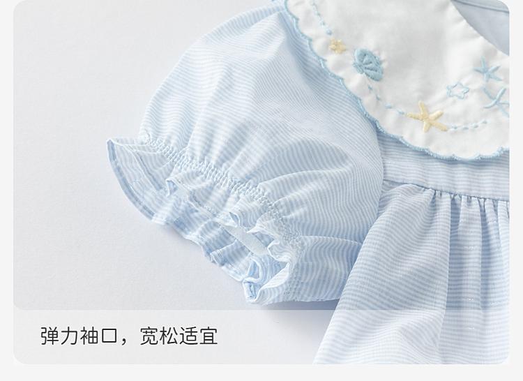 David Bella Children's Shirt Summer Dress Girls' Sweet Thin Short sleeved Shirt