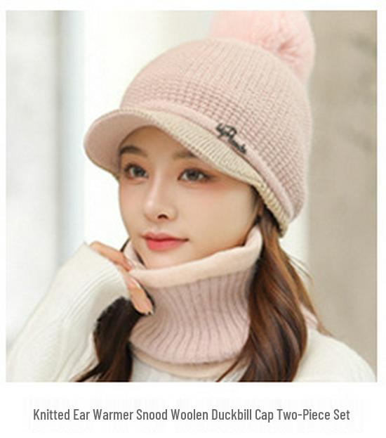 Женская осенне-зимняя вязаная шапка из кроличьего пуха с модным цветком