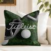 Brand TtTitleist Cushion Cover Eco Linen Pillow Case DoubleSided Print Breathable Durable Zipper Home Decor Gift