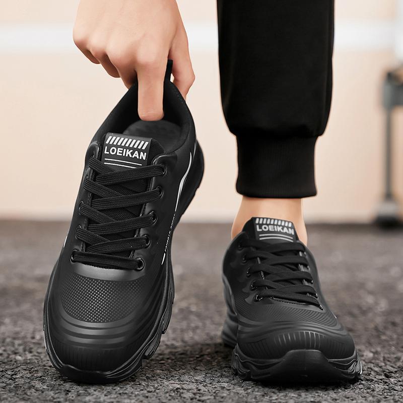 Мужская спортивная обувь, кроссовки для бега, студенческие кроссовки, черные кроссовки для ходьбы, большие размеры