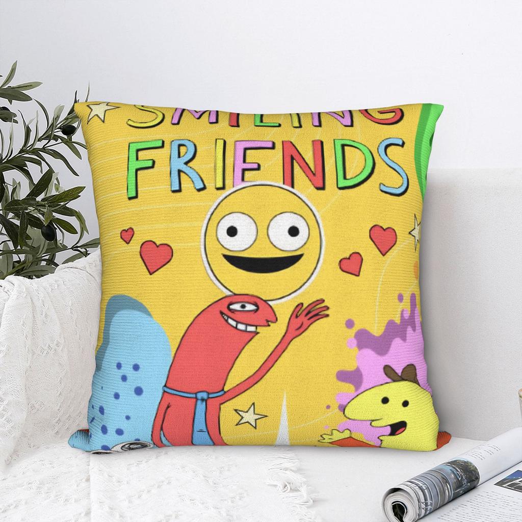 Подушки с принтом Smiling Friends Пим и Чарли Декоративные наволочки Разные размеры для гостиной