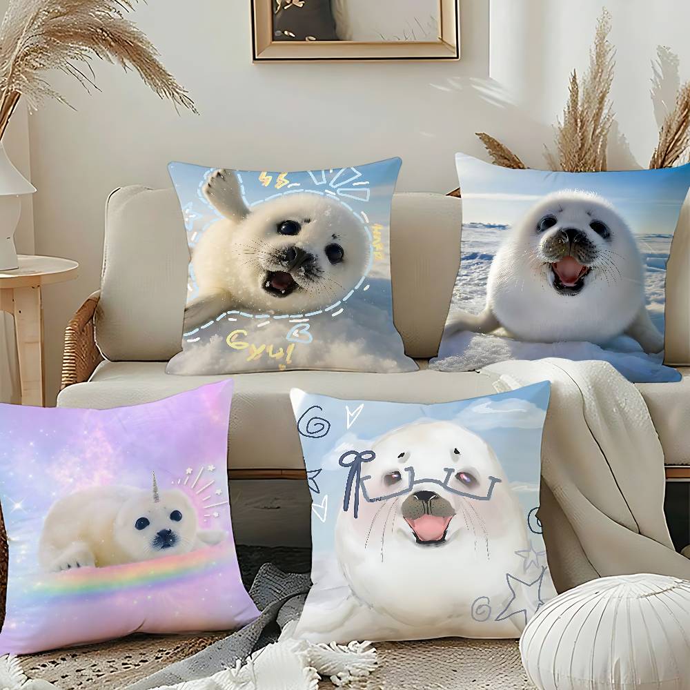 Seal Sea Throw Pillow Covers Pattern Cushion Cover Suitable For Sofa Bedroom Car Pillow Cover