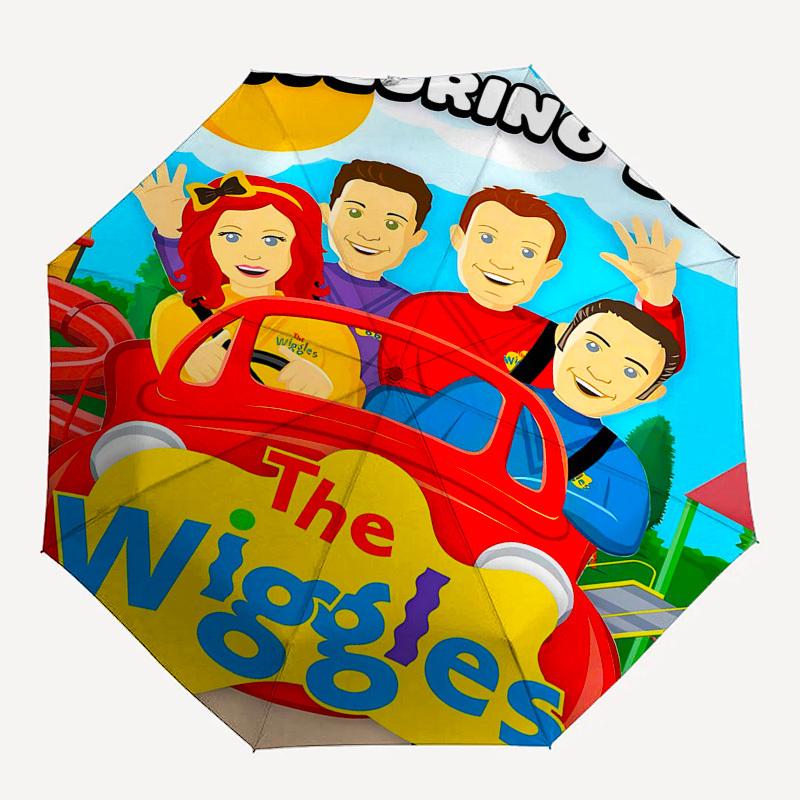 Coloring BookThe Wiggles Themed Automatic Opening and Closing Umbrella, Compact Travel Umbrella, Lightweight and Portable, Suitable for Beac