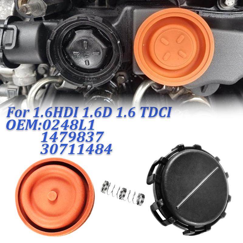 For Citroen 1.6 HDI Berlingo C2 C3 C4 C5 Peugeot 206 307 Engine PCV Valve Cover Repair Kit With Membrane 30711484 1479837 0248L1
