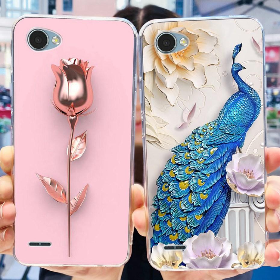 For LG Q6 Q6a Q6+ M700 X600K X600L X600S Cute Flower Cat Painted Phone Case For LG Q6 Plus Q 6 Alpha Soft Silicone TPU Cases