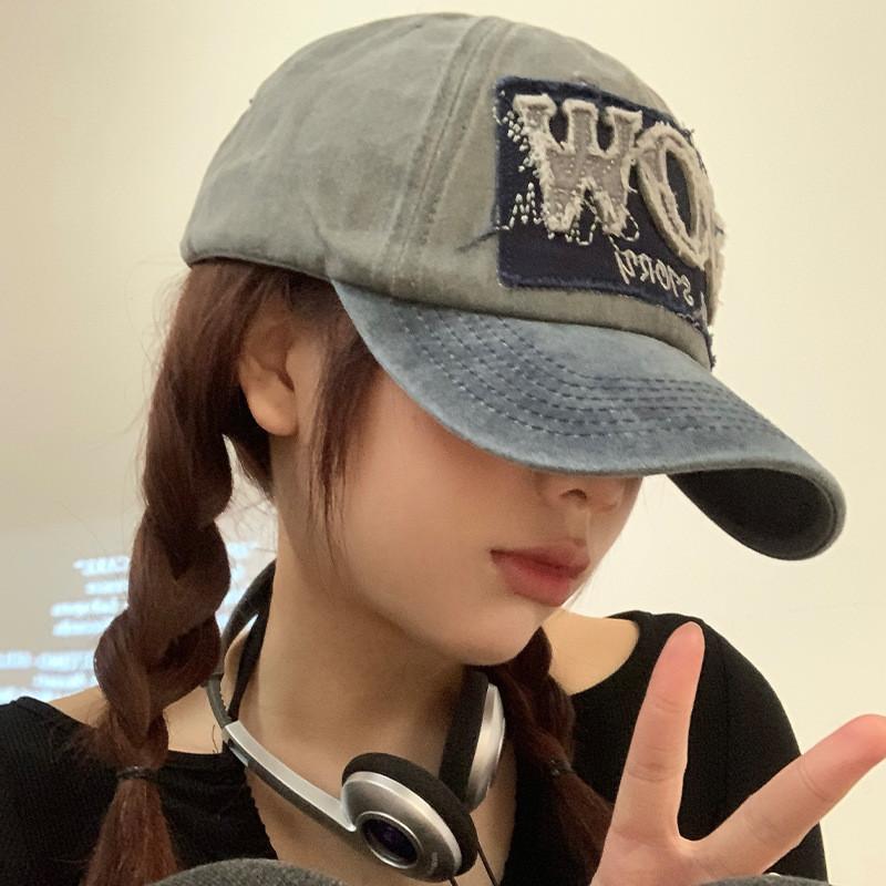 Узор в виде букв Сейчас Ковбойский Бейсбол Ретро Кепка с утиным козырьком Наружная шляпа Досуг