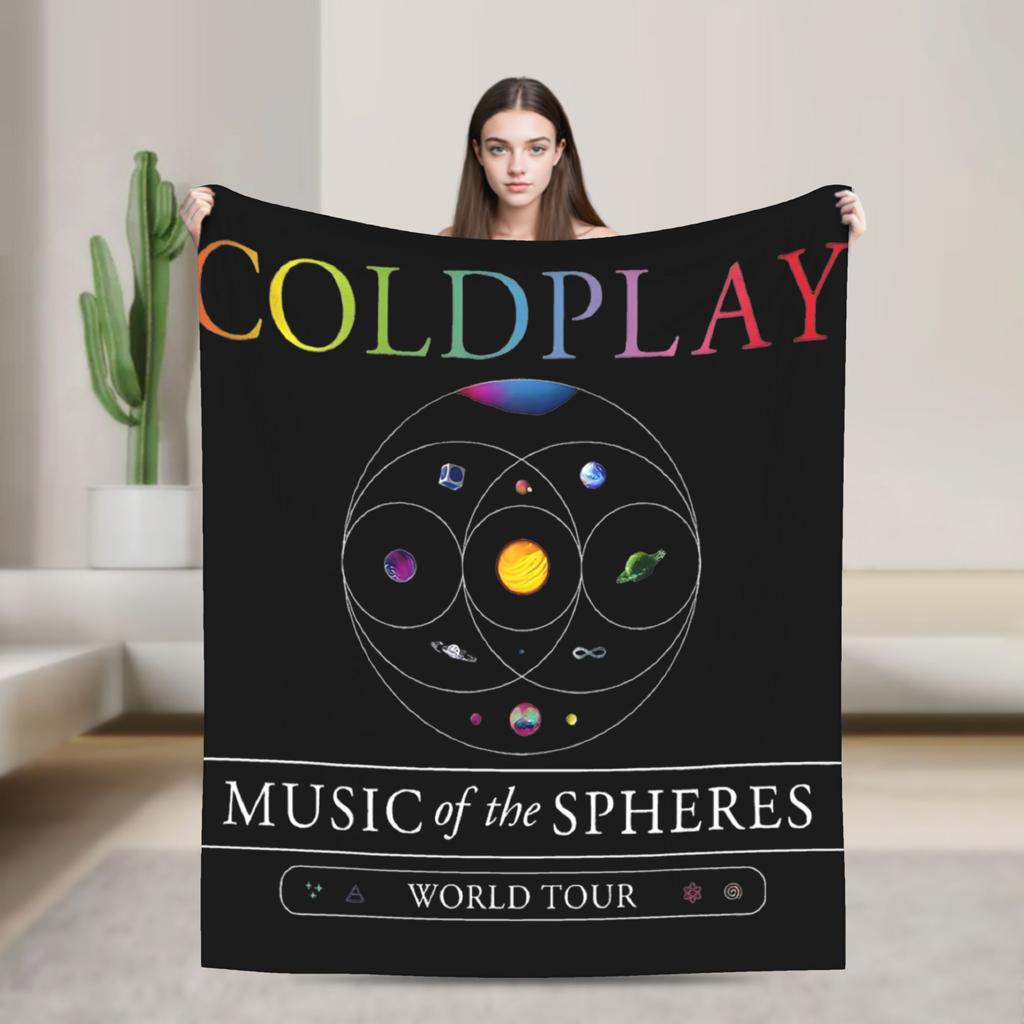 Coldplayed 2025 Tour Head Full of Dreams Print Blanket For Men Women Super Soft Cozy Throw Blankets for Living Room Multi-size