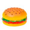 Squeaky Hamburger Dog Toy - Chew Toy for Teeth Cleaning & Molar Care, Interactive Squeaking Pet Toy,