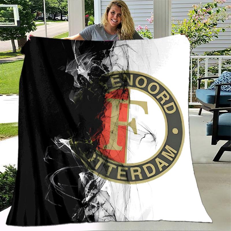 1pc Blanket - Feyenoord Rotterdam logo Print Design, Lightweight Blanket for Sofa, Bed- Soft &Warm, Gift for All Seasons