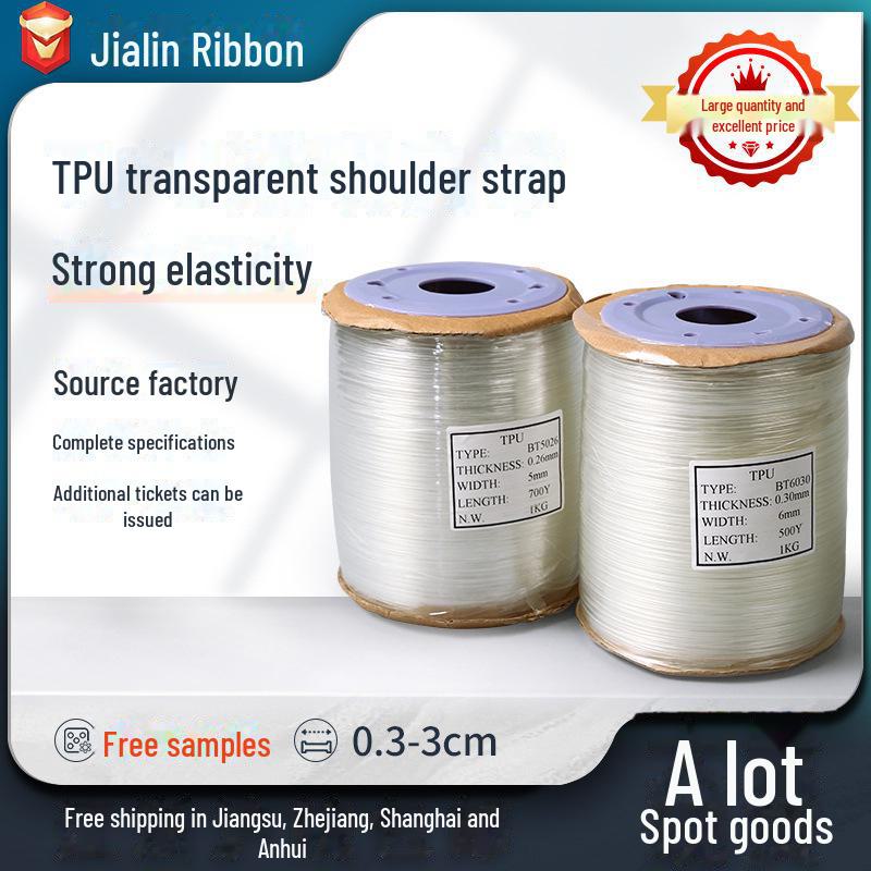 Crystal Clear TPU Non-Slip Elastic Shoulder Straps for Clothing