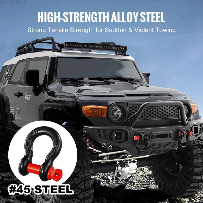2025 NEW 1pcs 5/8" D-Ring Shackle 8T 13T Breaking Strength Tow Hook with 3/4" Screw Pin for Truck Off Road Towing Accessories