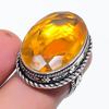 Citrine Gemstone 925 Sterling Silver Jewelry Ring Size 7