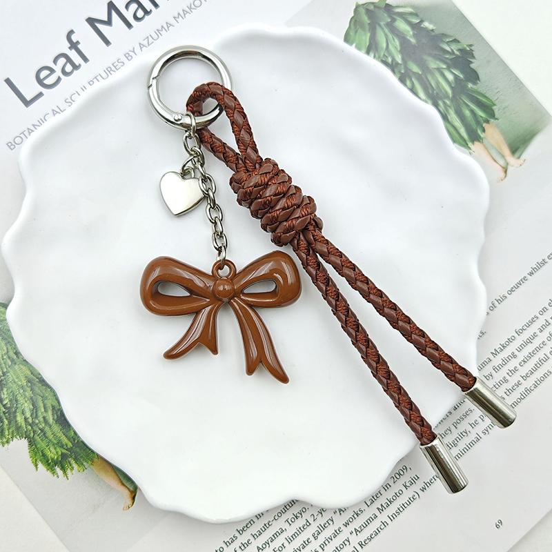 Креативный бант, плетеная веревка в форме сердца, подвеска для украшения сумки, аксессуар для ключей