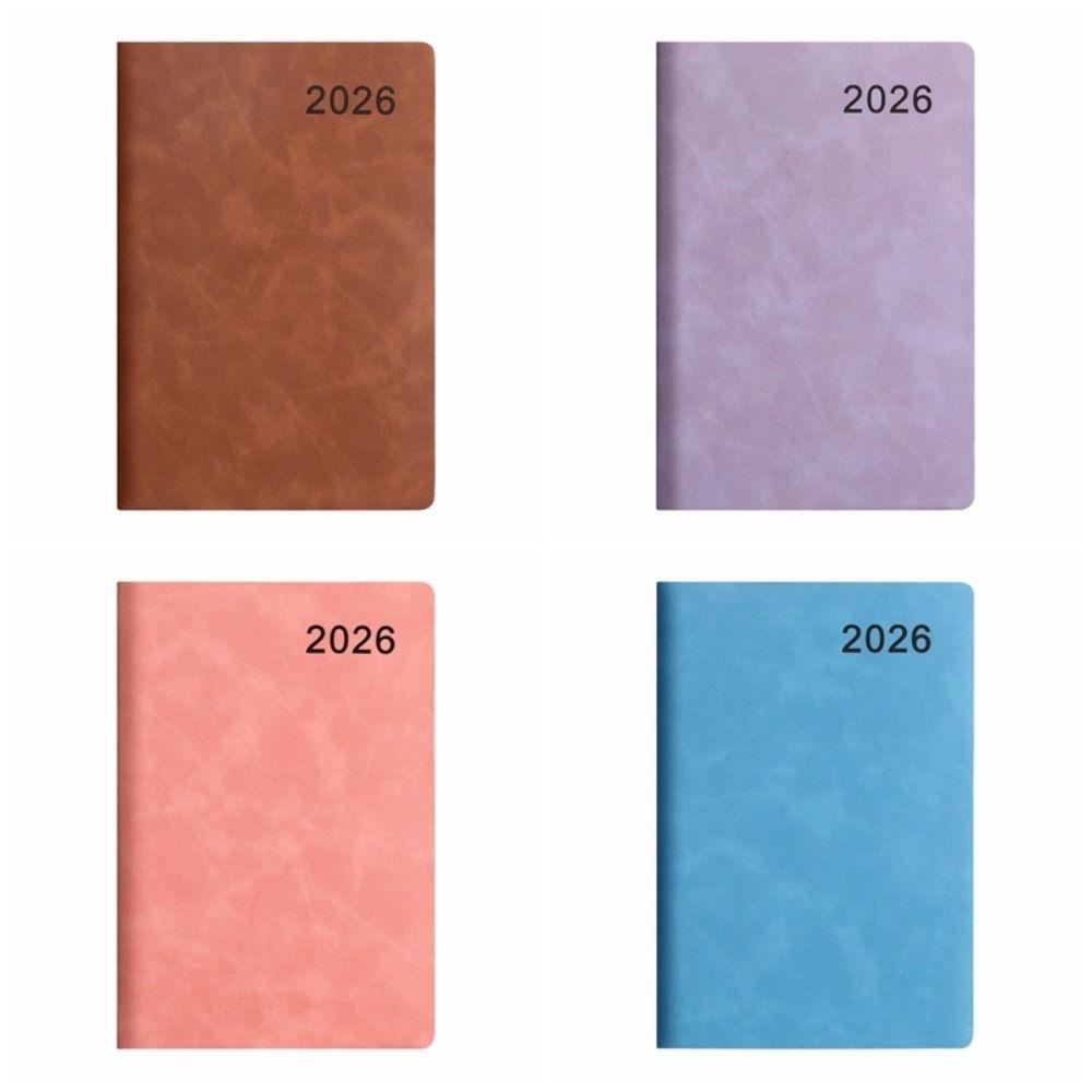 Professional 2026 Planner Book 360 Pages PU Academic Daily Organizer Colored Monthly Mark A5 Self-Discipline Calendar Planner
