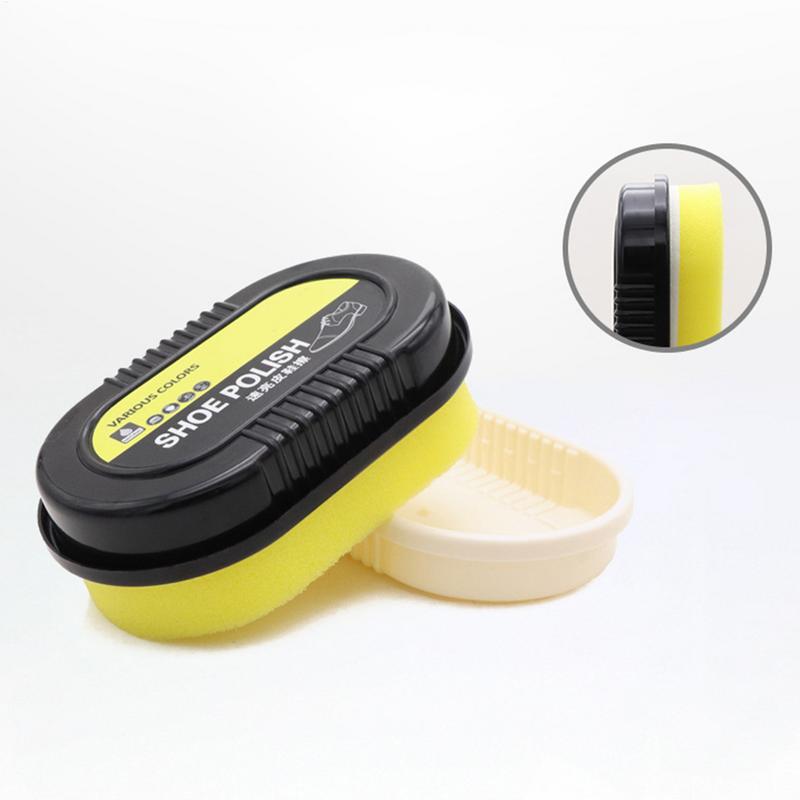 3pcs Multifunctional Double-Faced Shoe Polish Colorless Light Shoes Rub Leather Care Oil Sponge Shoe Wax Shoes Brush