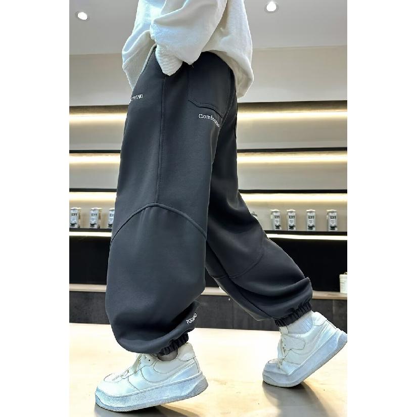 Брюки для мальчиков весна-лето-осень Брюки для детей и подростков Тонкие детские спортивные прямые брюки Модные брюки с тремя полосками Модные