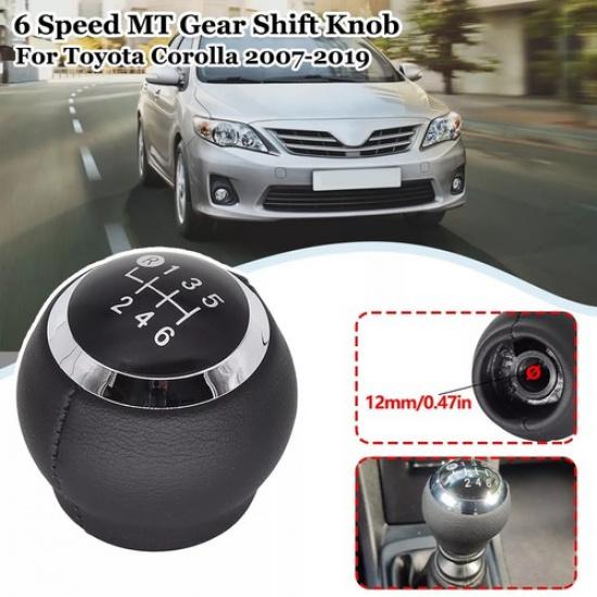 For Toyota Corolla 2007- Car Gear Shift Stick Knob Manual 6 Speed Chrome M12