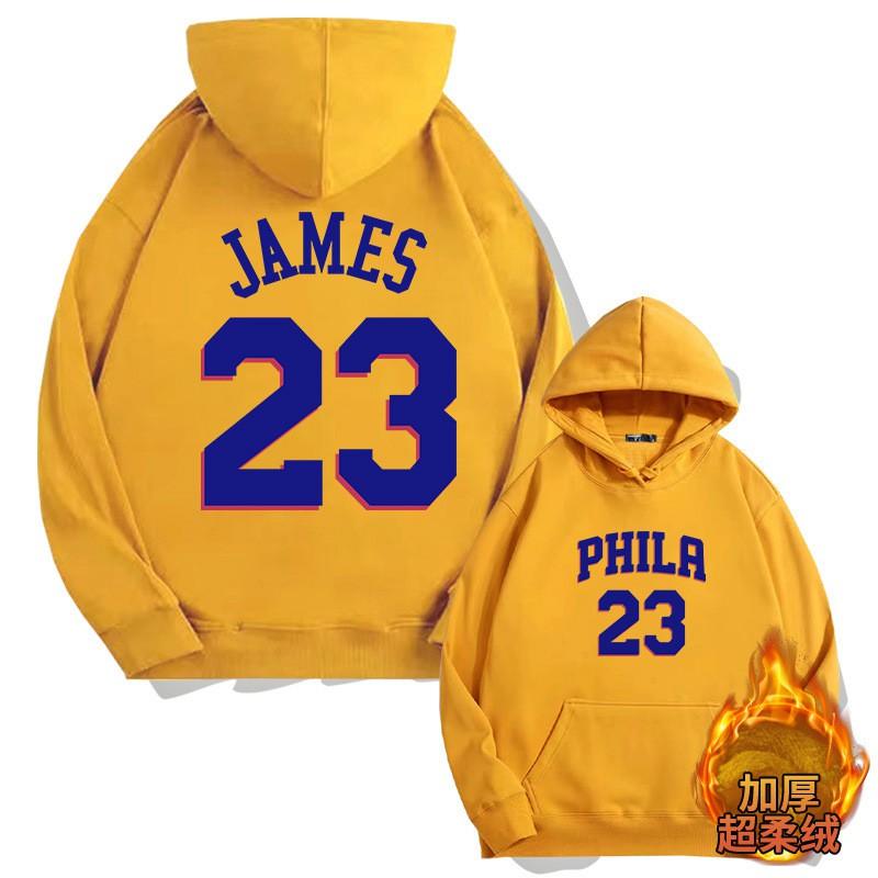 Mens Philadelphia 76ers Hooded Sweatshirt Loose Fit Long Sleeve Streetwear Fall Youth Casual Sportswear