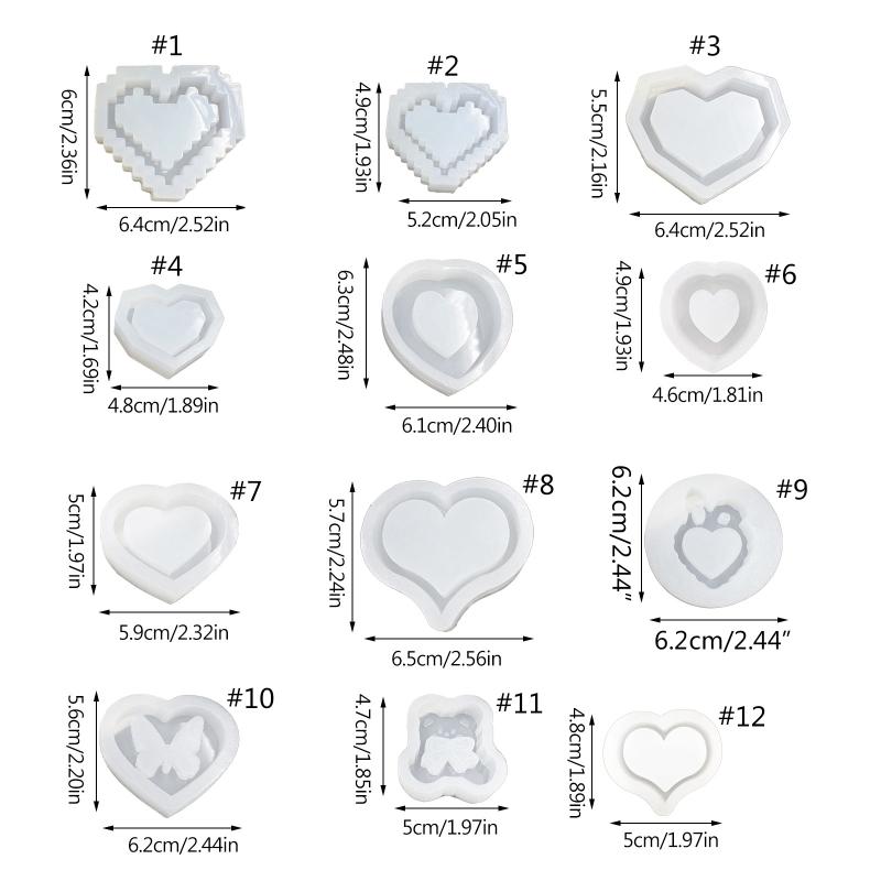 Resin Shaker Molds Silicone Resin Casting Molds Epoxy Quicksand Molds for DIY Pendant Charm Jewelry Making Accessories