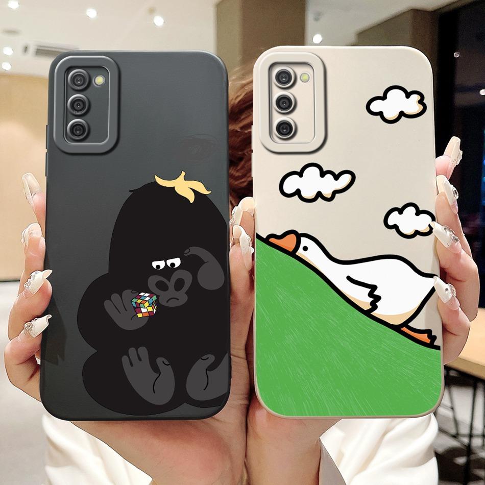 For Samsung Galaxy A03S A02S Cute Panda Rabbit Cartoon Soft Silicone Case For Samsung A02s A03s Camera Protective Phone Cases