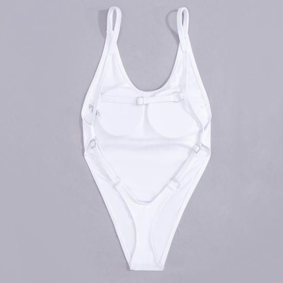 Женский сексуальный монокини с V-образным вырезом без рукавов купальник с открытой спиной, подчеркивающий фигуру, цельный бикини