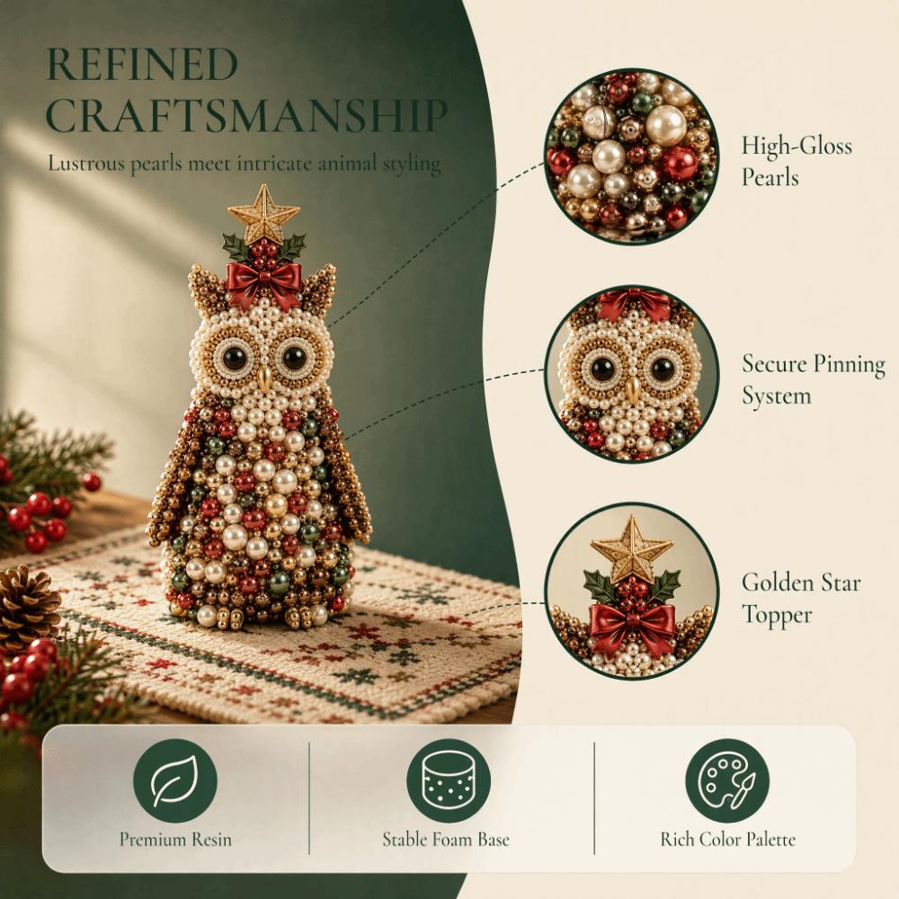 Crystal Beads Beaded Christmas Tree Kit Home Tabletop Size Holiday Bead Craft Kits Party Craft